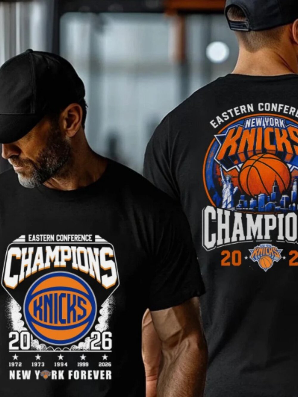 New York Knicks Eastern Conference Champions 2026 Two Sided Graphic Tee